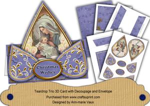 Mother Mary Christmas Wishes Teardrop Trio Kit