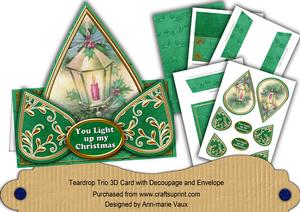 Lantern2 You Light Up My Christmas Teardrop Trio Kit