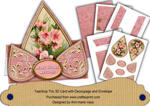 Pink Dogwood Many Happy Returns Teardrop Trio Kit