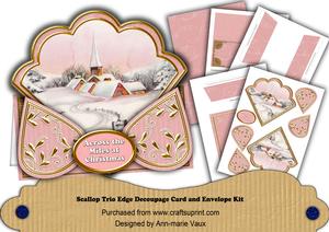Pink Village Church Across the Miles Scallop Trio Kit