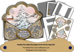 Snow Tree Silver Warm Wishes Scallop Trio Kit