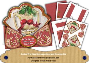 Lovebirds Red Lets Spend Christmas Together Scallop Trio Kit