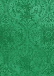 Dark Green Flower Damask Emboss Lights A4 Backing Paper