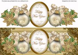Cream Church Happy New Year Large Dl Topper