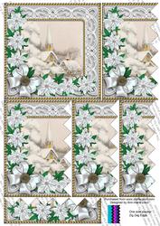 Ice Church Poinsettia 5in Zig Zag One Side Stacker