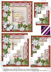 Pub Sign Poinsettia 5in Zig Zag Corner Stacker
