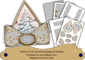 Silver Tree Compliments of Season Teardrop Trio Kit