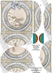 Ice Church Ruffle 5in Round Side Stacker