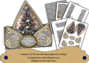 My Tree Silver Little Christmas Tree Teardrop Trio Kit