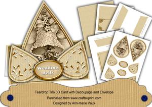 Wedding Bells Cream Tea Tone Teardrop Trio Kit