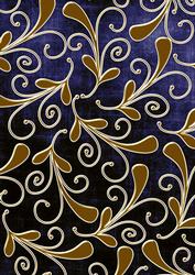 Dark Blue Large Gold Swirls Darks A4 Backing Paper