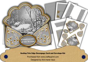 Winter Walk Silver Compliments of Season Scallop Trio Kit