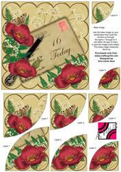 Red Poppy Crea 16 Today 6in Duo Stacker