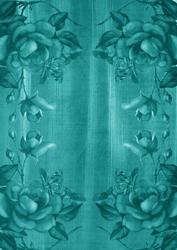 Teal Vtea Rose Corners A4 Backing Paper