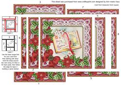 Glory Book Red Poinsettia 5in Spiral Edge Stacker