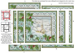Ice Church Poinsettia 5in Spiral Edge Stacker