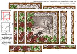 Winter Walk Bronze Poinsettia 5in Spiral Edge Stacker