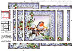 Blue Robin Poinsettia 5in Spiral Edge Stacker