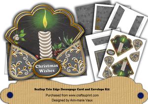 Black Candle Christmas Wishes Scallop Trio Kit