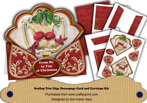 Lovebirds Red from Me to You Scallop Trio Kit
