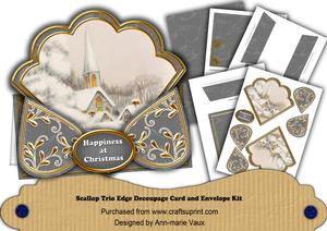 Ice Church Happiness at Christmas Scallop Trio Kit