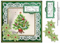 Elegant Tree Green Wishes to My Wife 8in Sentiment Topper