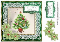 Elegant Tree Brother at Christmas 8in Sentiment Topper