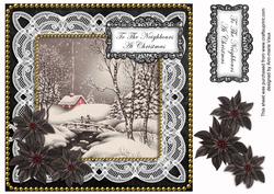 Winter Walk for the Neighbours 8in Sentiment Topper