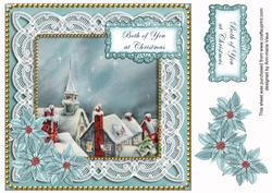 Blue Rooftops Both of You 8in Sentiment Topper