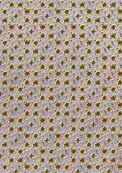 Blue Ditsy Heart Gold A4 Backing Paper