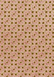 Pink Ditsy Heart Gold A4 Backing Paper