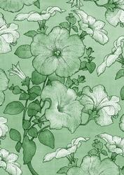 Mid Green Allover Large Flora A4 Backing Paper