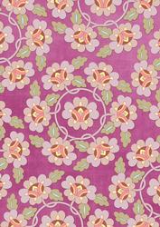 Cerise Oriental Lotus Colour A4 Backing Paper