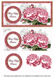 Cerise Rose Many Happy Returns Dl Topper