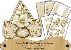 Cream Magnolia Day to Remember Teardrop Trio Kit