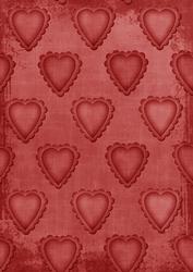 Dark Red Double Heart A4 Backing Paper