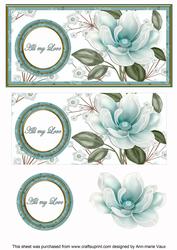 Dteal Magnolia All My Love Dl Decoupage Topper