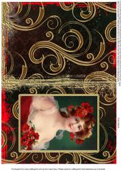 Beautiful Poppy Lady Fold Back Card