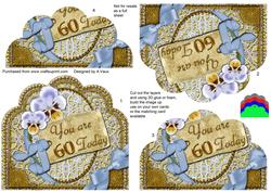 Blue Pansy 60 Today Scallop Lace Bottom Stacker
