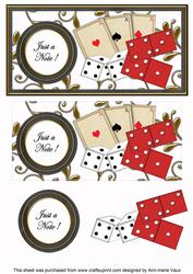 White Games Just a Note Dl Decoupage Topper