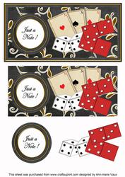 Black Games Just a Note Dl Decoupage Topper