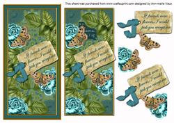 Teal Roses If Friends Were - Dl Topdown Topper
