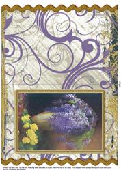 Lilac Vase Gold Wavy Edge Card