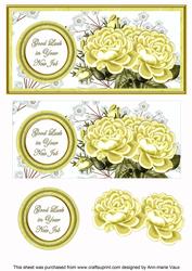Lemon Roses New Job Dl Decoupage Topper