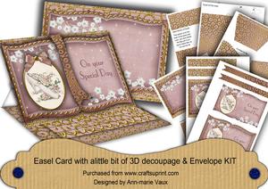 Wedding Shoe Plum Special Day 3D Easel Book Kit