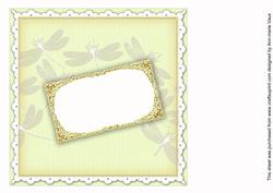 White & Cream Hint Dragonfly 8inch Orchid Card Insert Panel