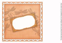 Borange Dragonfly 8inch Orchid Card Insert Panel