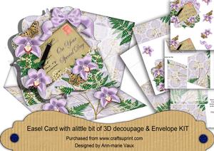 Lilac Orchid Special Day Easel Bracket Card & Envelope Kit
