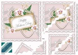 Lilac Hint Orchid Mothers Day 6in Duo Wavy Corner Stacker