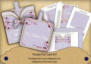 Lilac Blossom Mothers Day Vintage Pocket Pull Card Kit